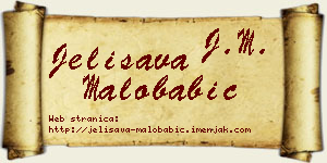 Jelisava Malobabić vizit kartica